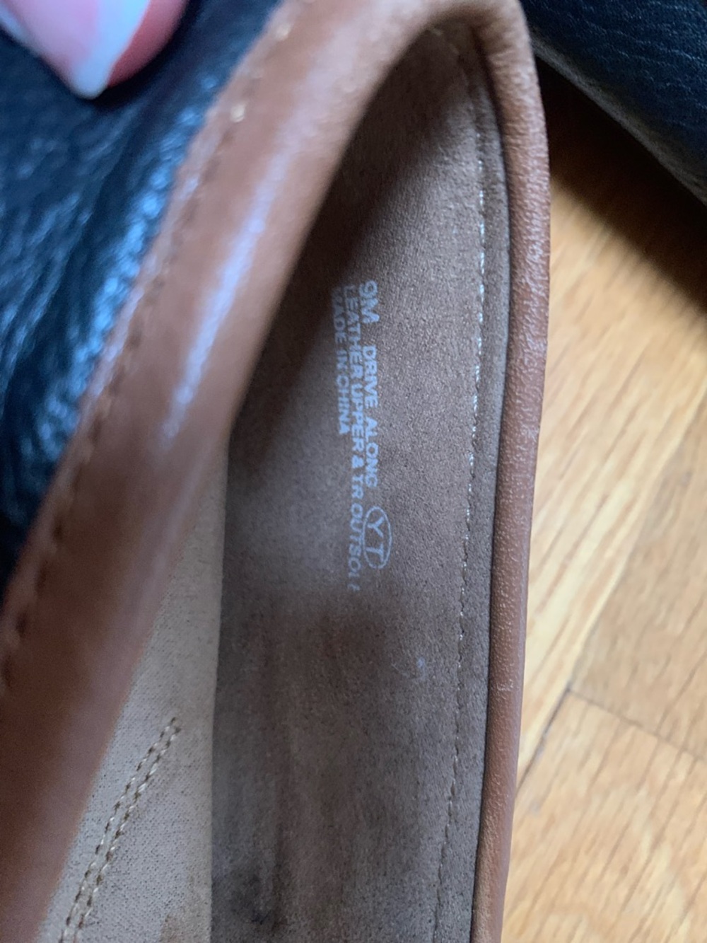 Aerosoles Drive Along Black Brown Leather Loafers Size 9 Comfort Driving Flats - Picture 4 of 9